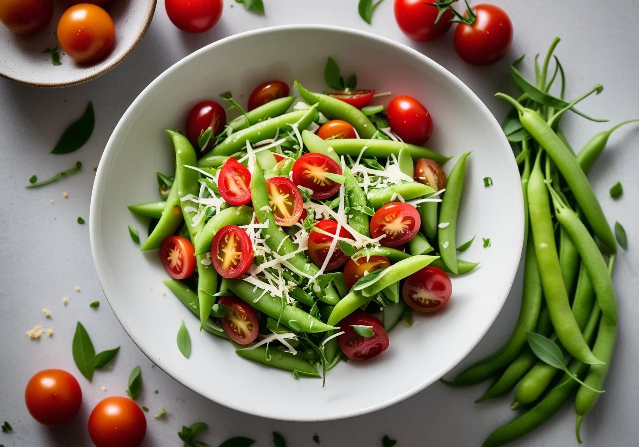 Snap Pea Salad with Parmesan