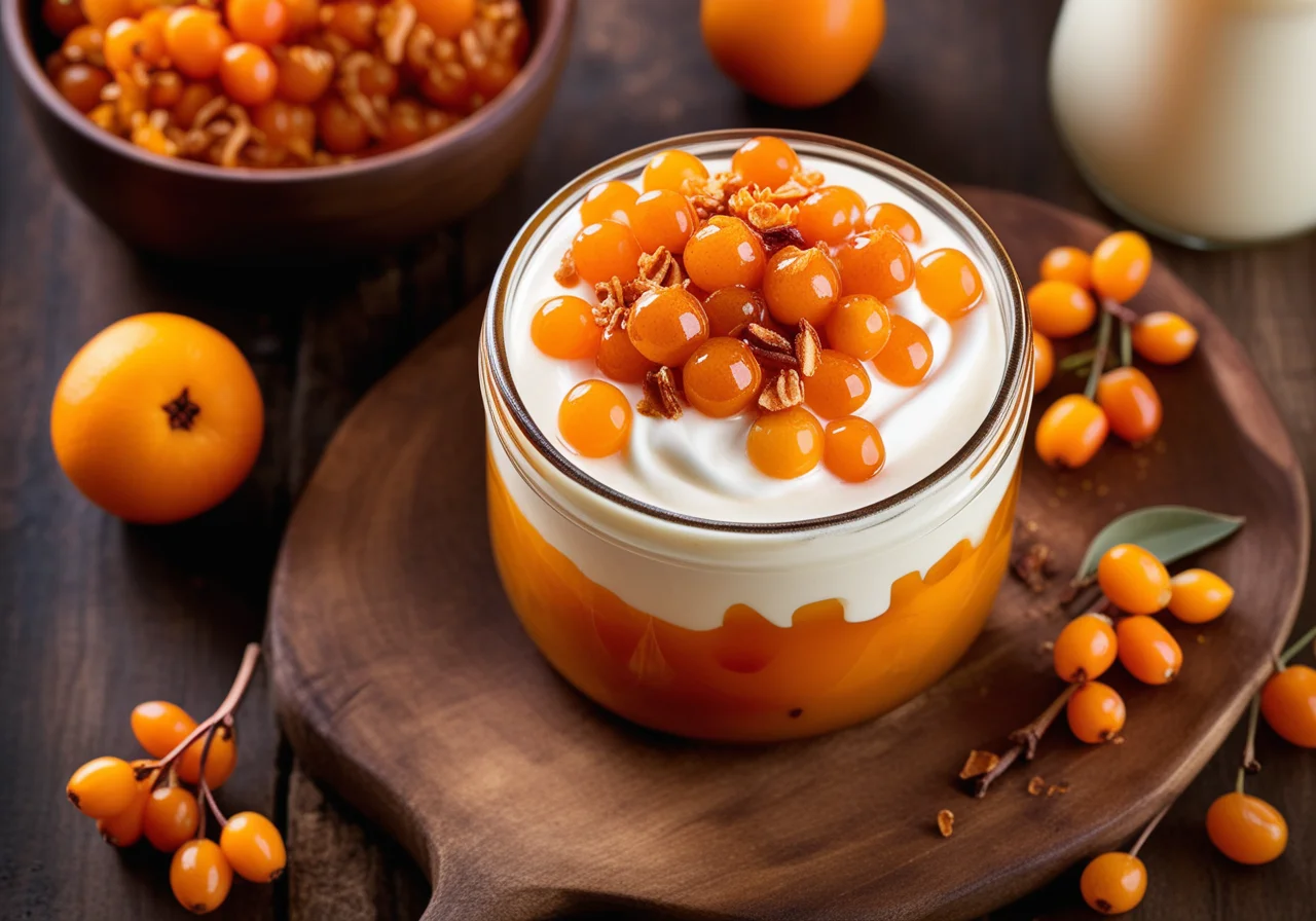 Stachelbeerkompott mit Vanille-Joghurt-Creme