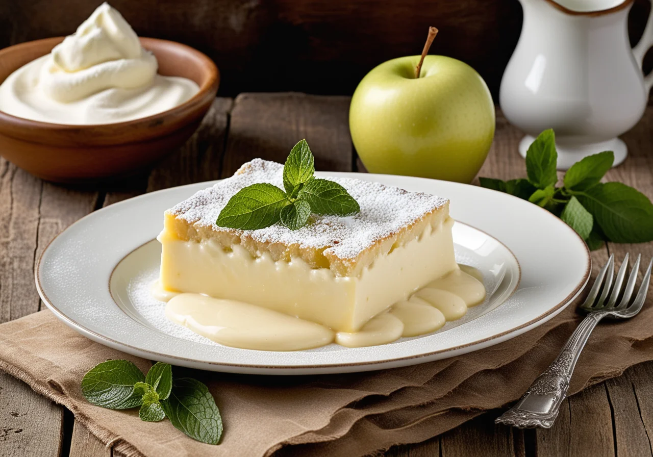 Apple Terrine with Sweet Béchamel Sauce