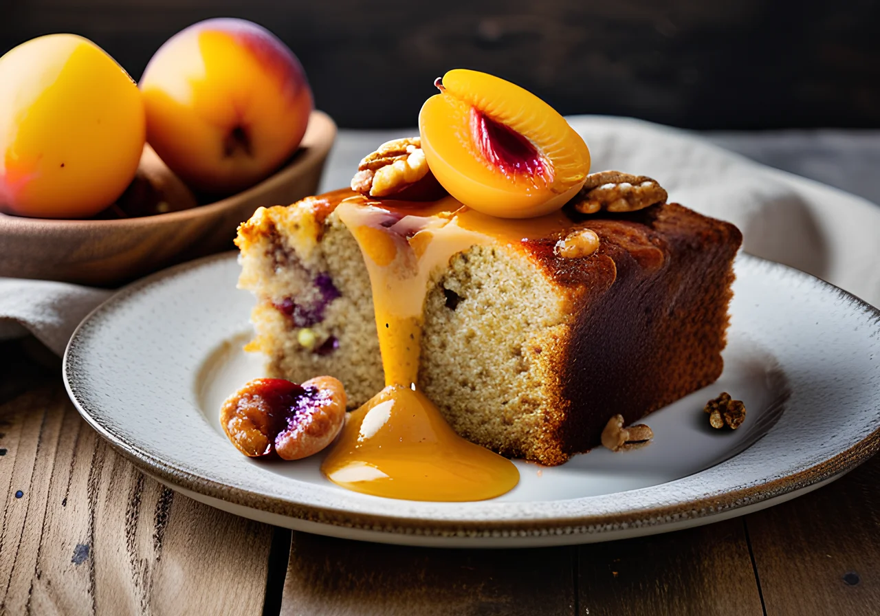 Plum‑Walnut Cake