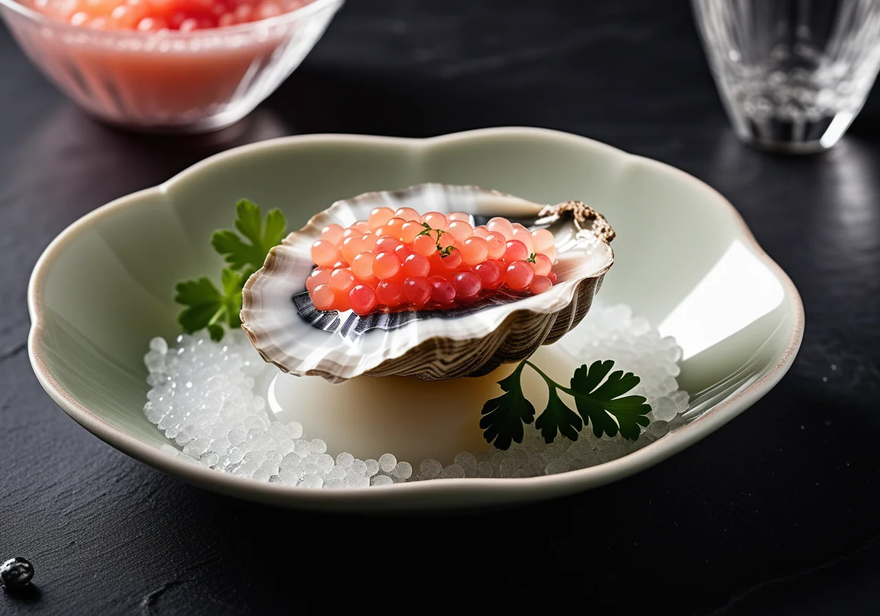 Oysters and Salmon Caviar in Gelée