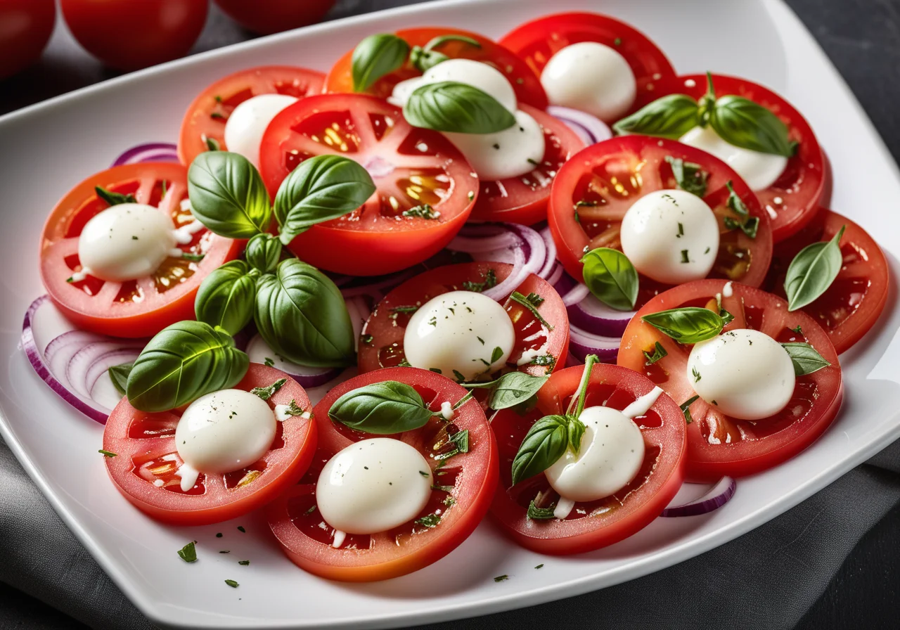 Tomato-Mozzarella with Red Onion
