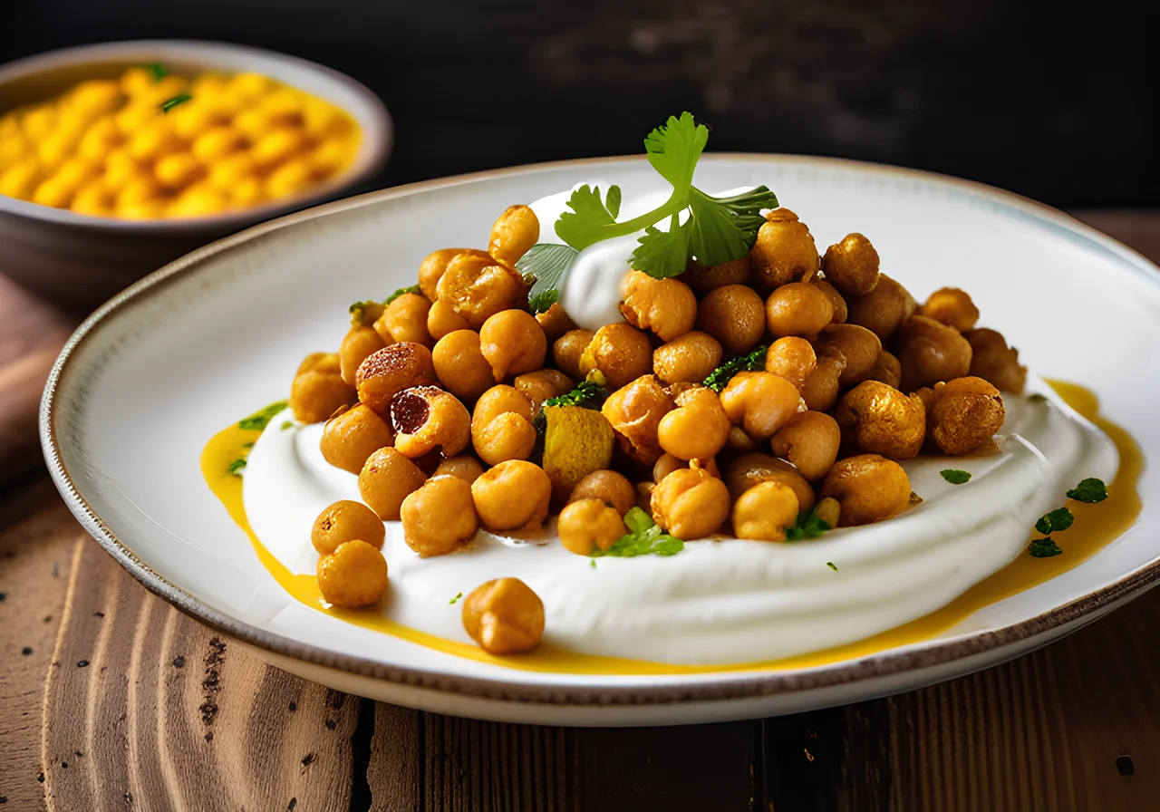 Curried Chickpeas with Cauliflower