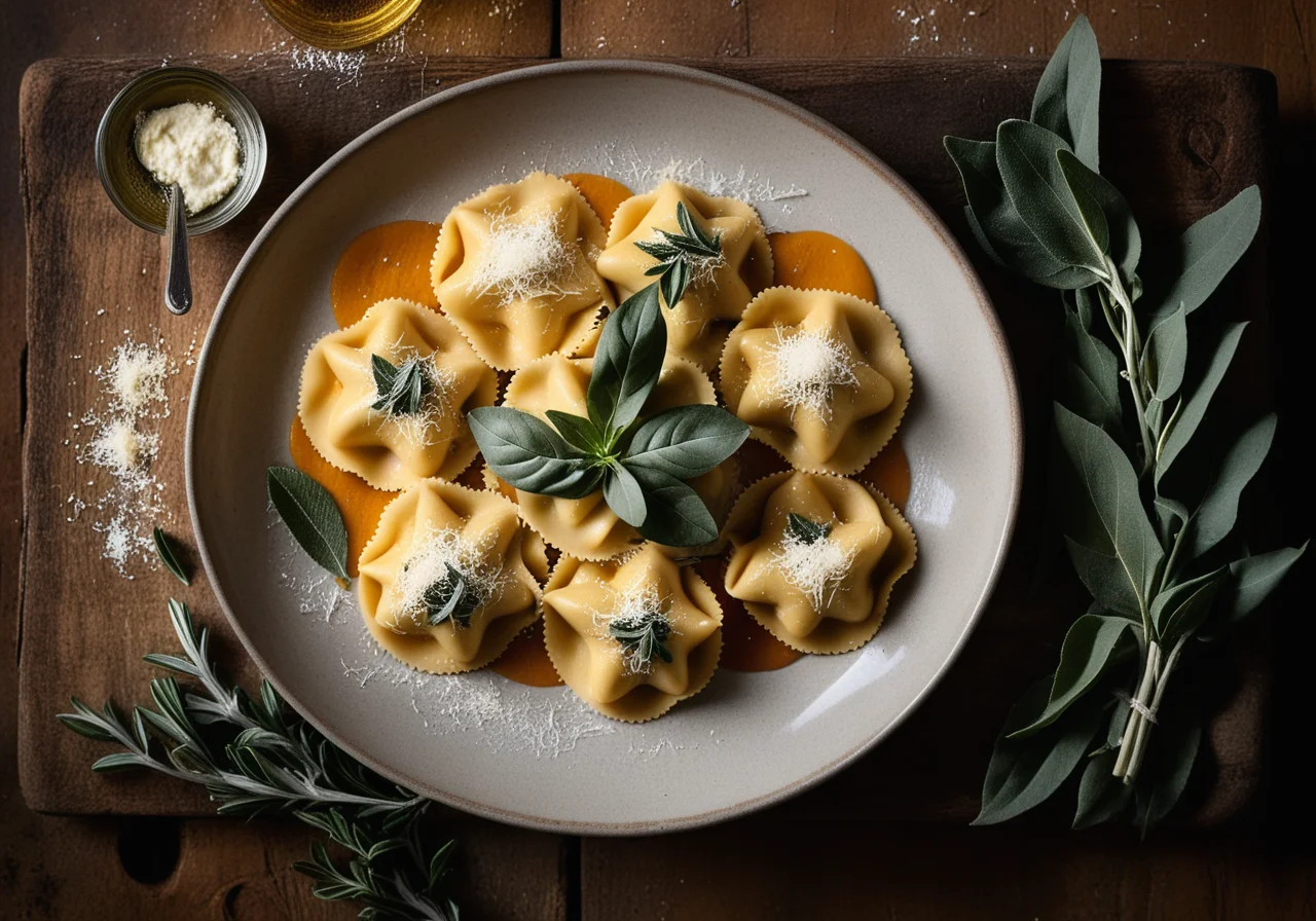Stuffed Pasta with Pumpkin and Sage