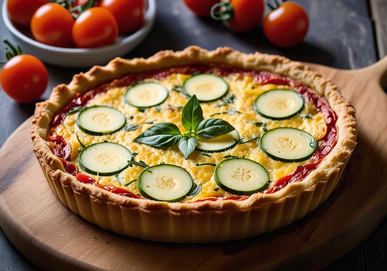Goat Cheese Zucchini Quiche