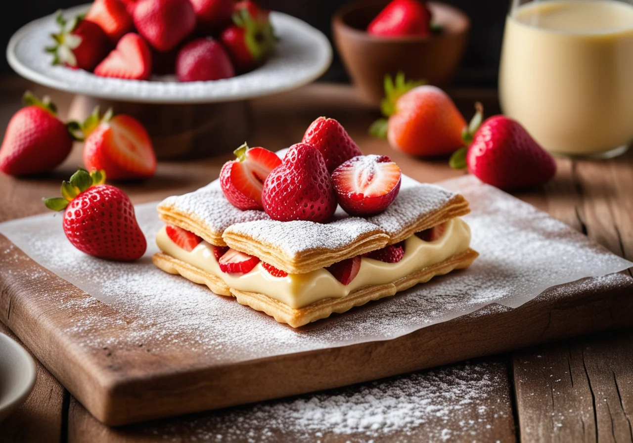 Strawberry Puff Pastry Squares