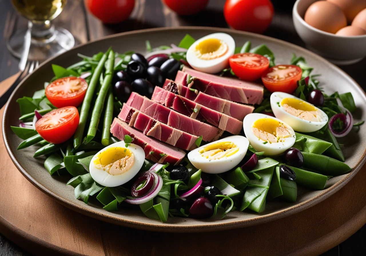 Nice Salad with Tuna Steak