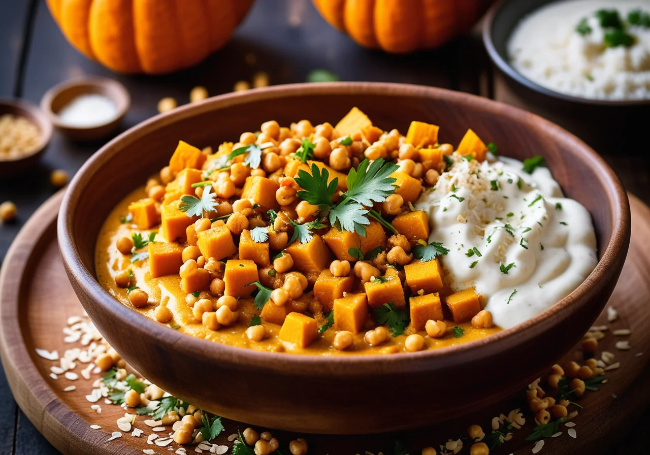 Pumpkin Chickpea Curry with Coconut
