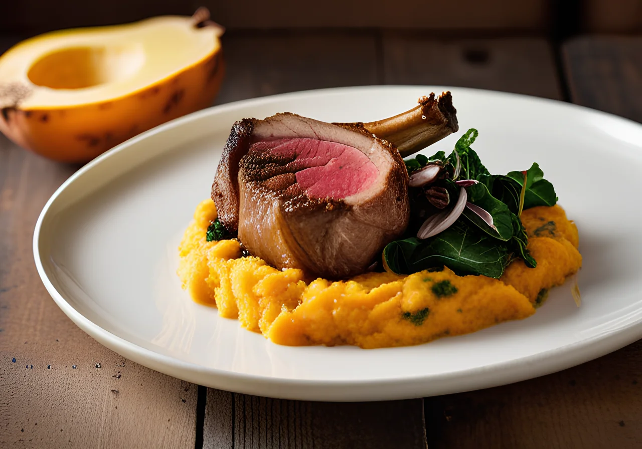 Lamb Chops with Sweet Potato Mash