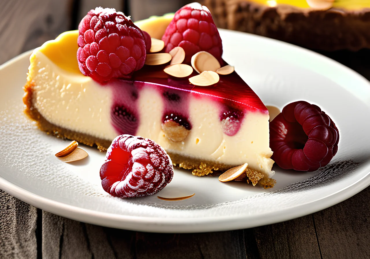 Raspberry Cheesecake with Crunchy Crust