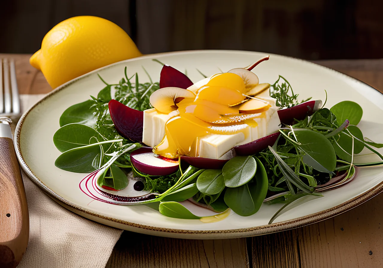 Salad with Brie and Plums