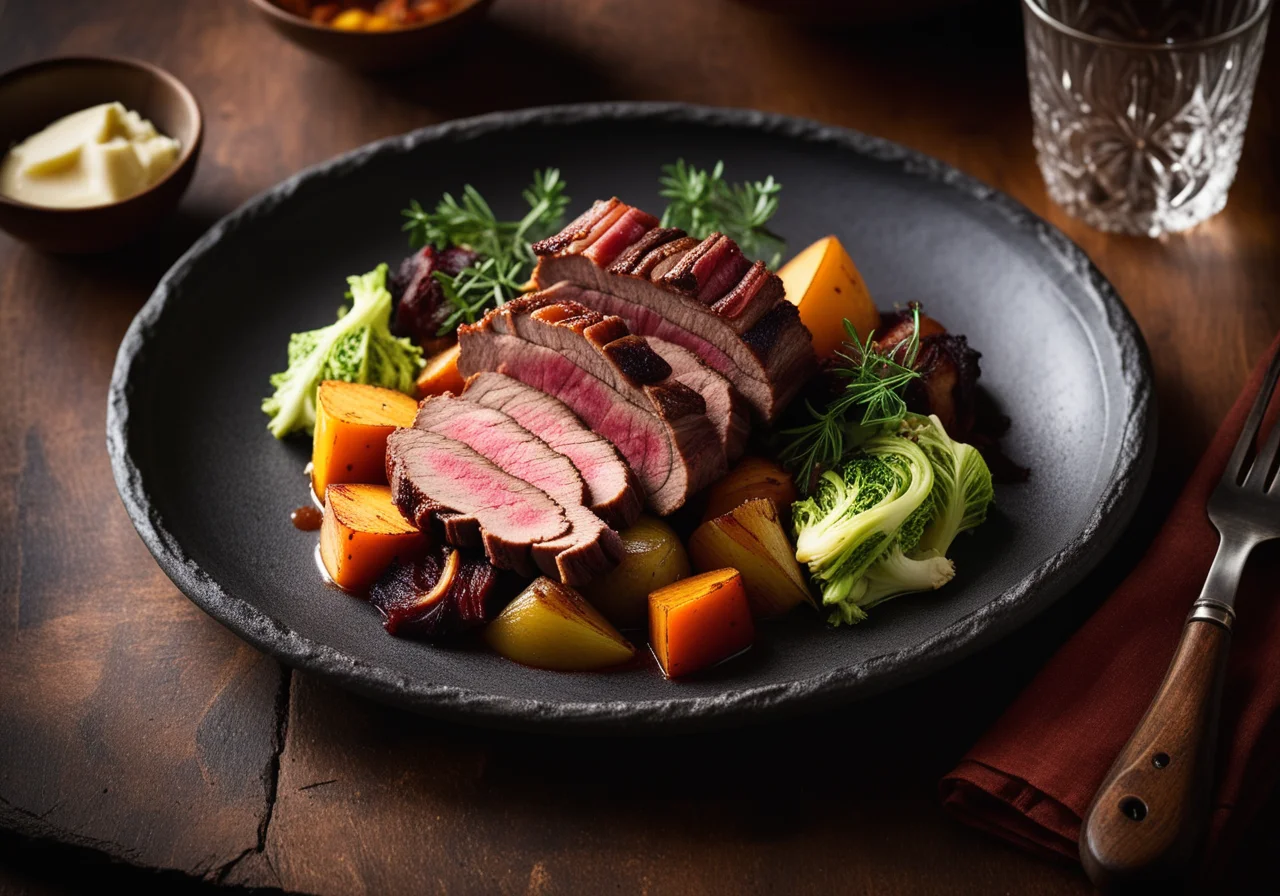 Venison Shoulder in Bacon Wrap