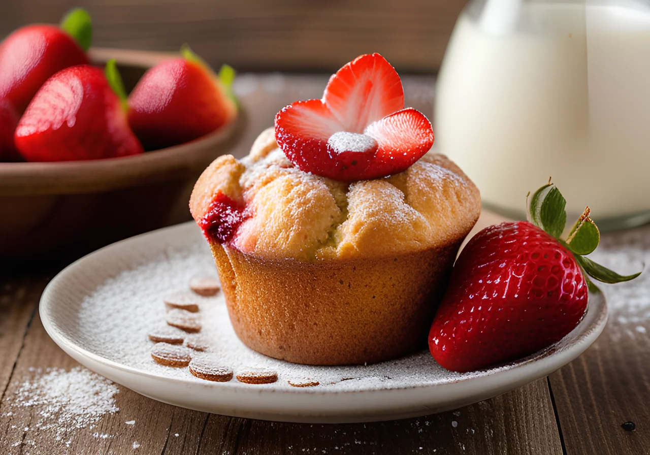 Strawberry Cheese Muffins