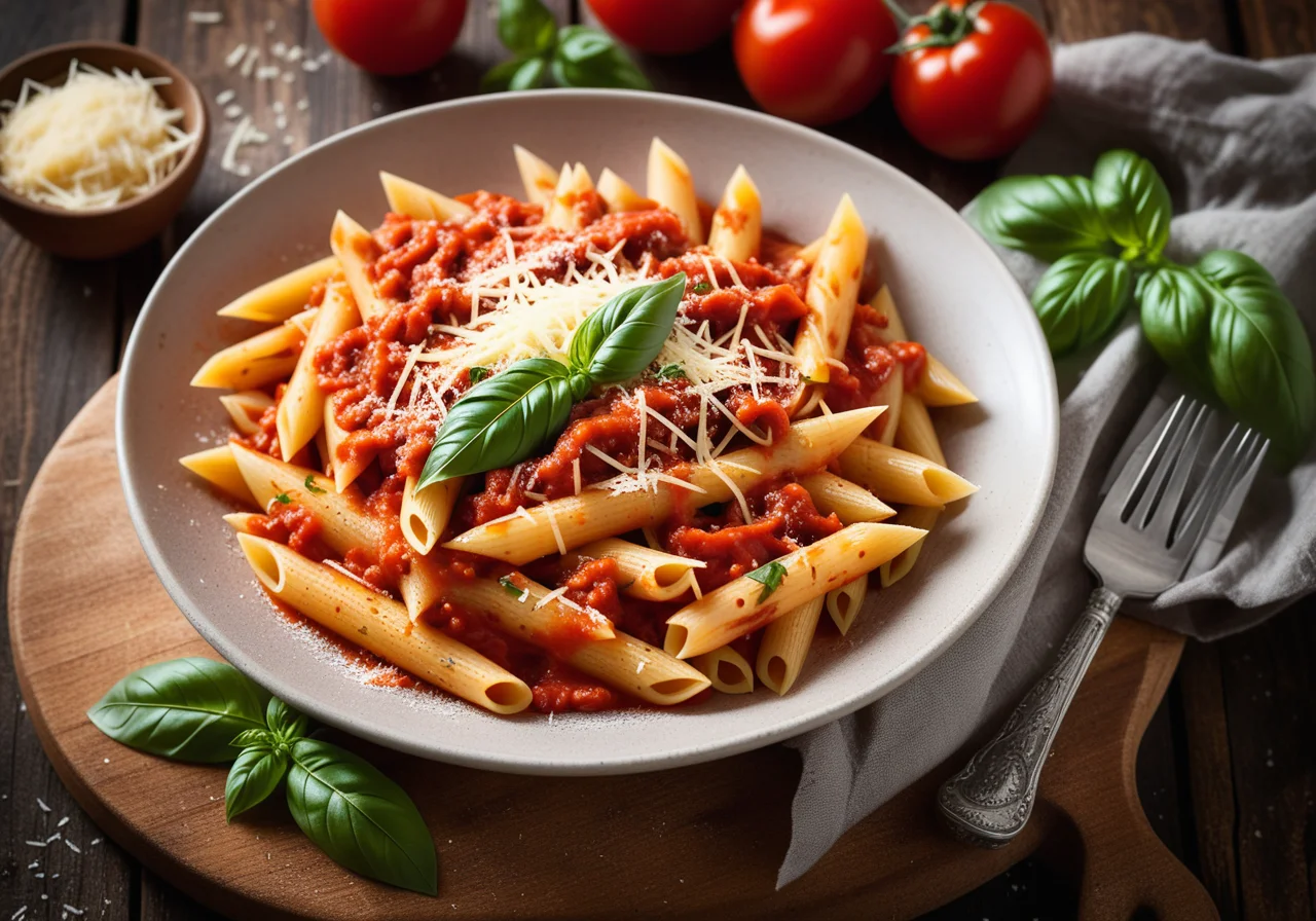 Penne with Tomato Sauce