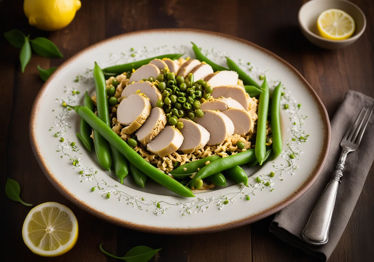 Chicken breast with capers and lemon zest