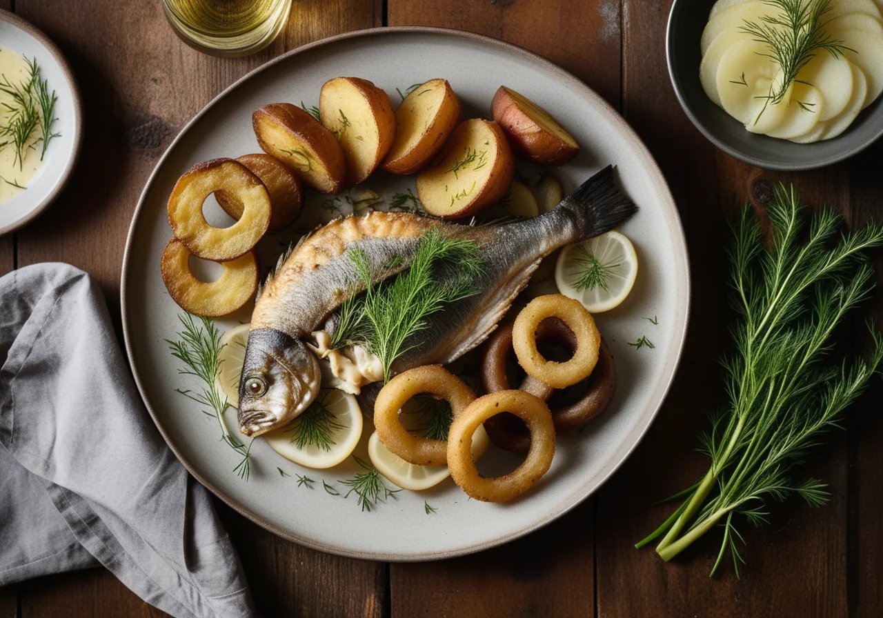 Herring with Potatoes and Onions