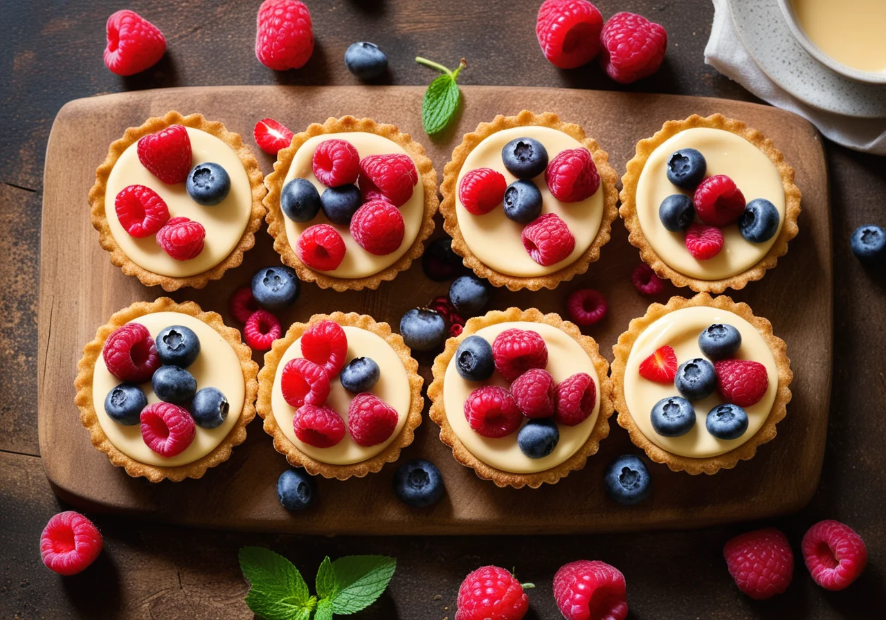 Cream Cheese Tartlets with Forest Berries