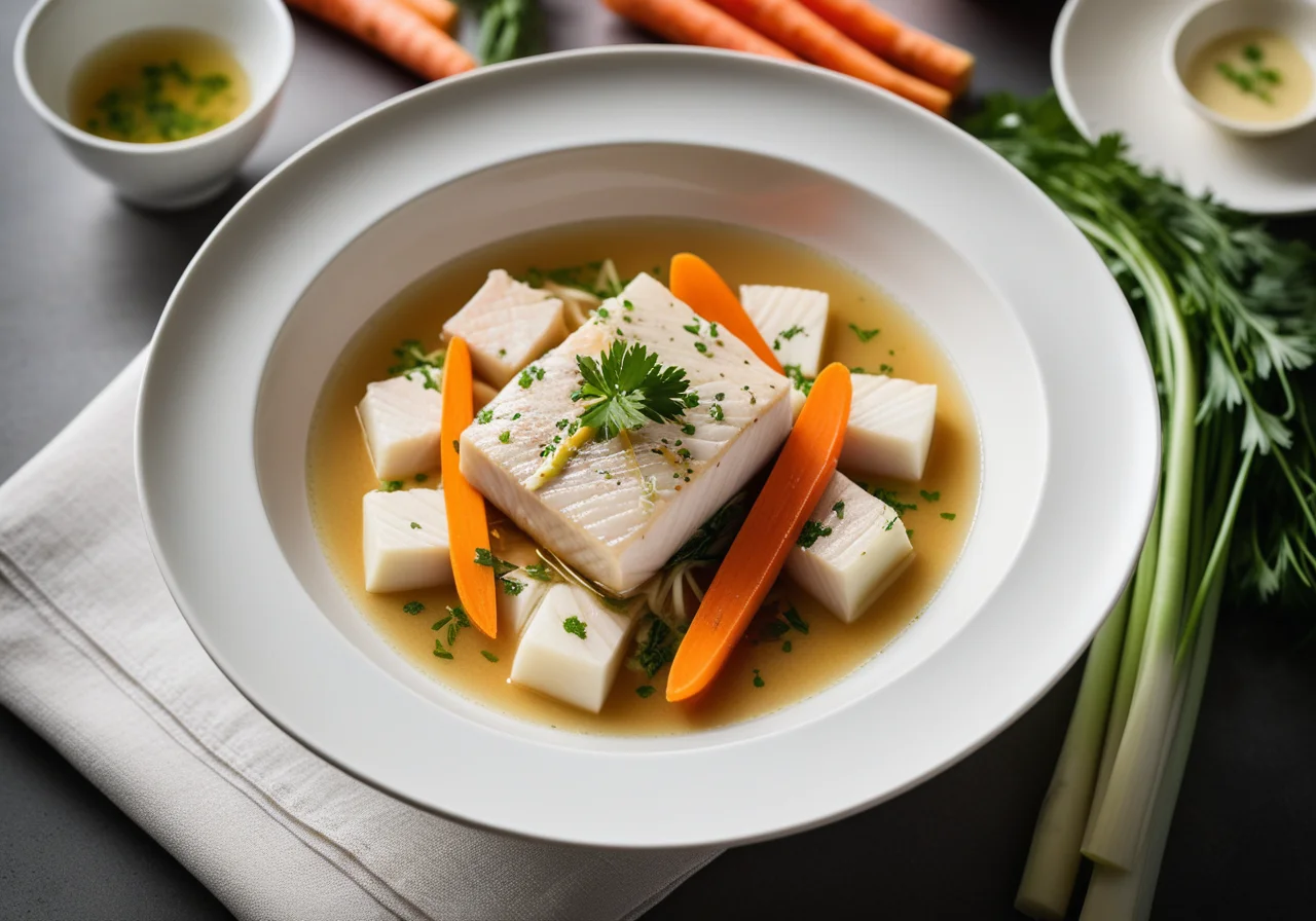 Sea Hake in Vegetable Broth (Nasello con salsa delicata)