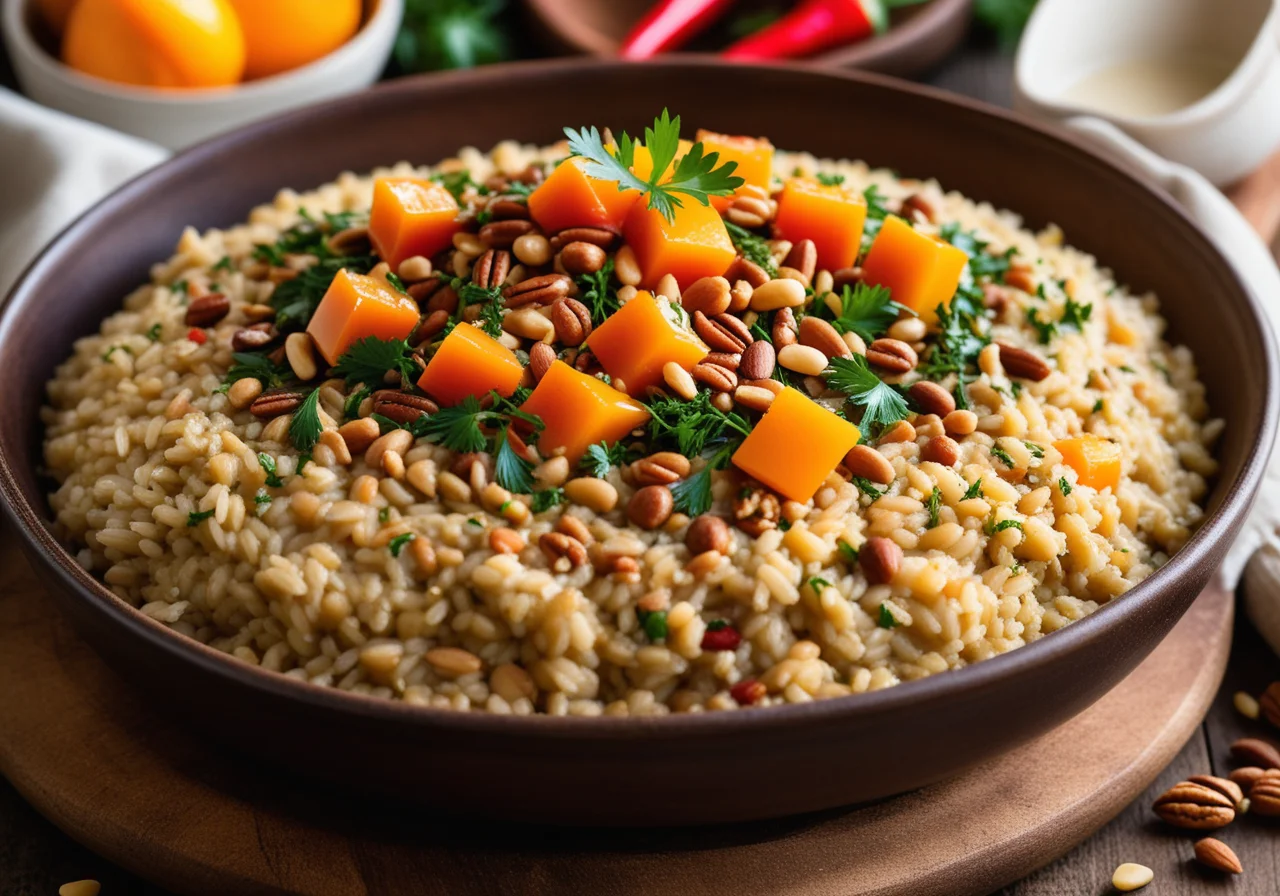 Rice Casserole with Red Lentils