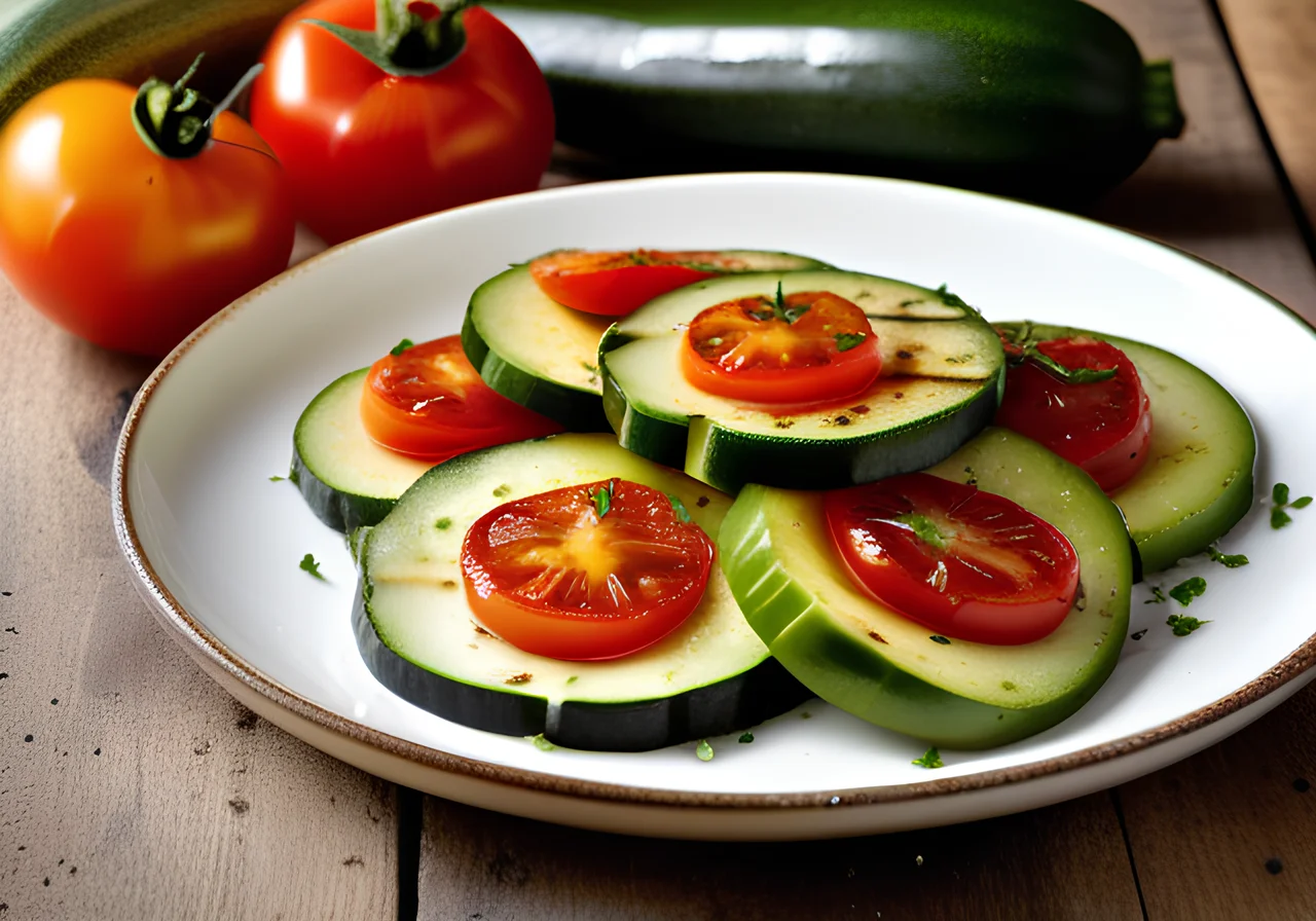 Dough Flaps with Tomatoes and Zucchini