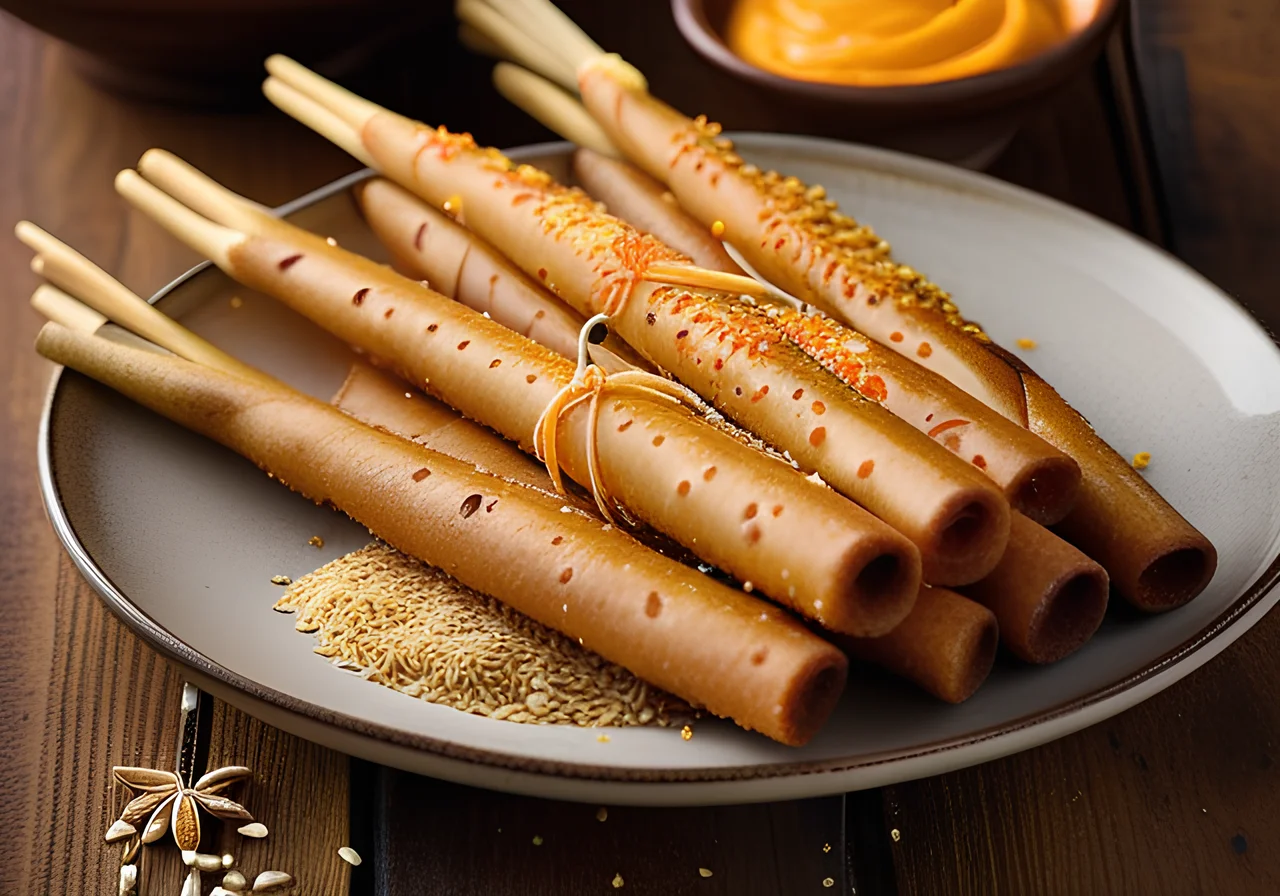 Grissini Broomsticks with Dip