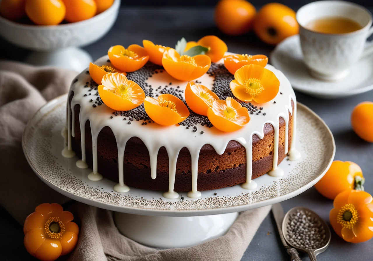 Poppy Seed Cakes with Kumquats