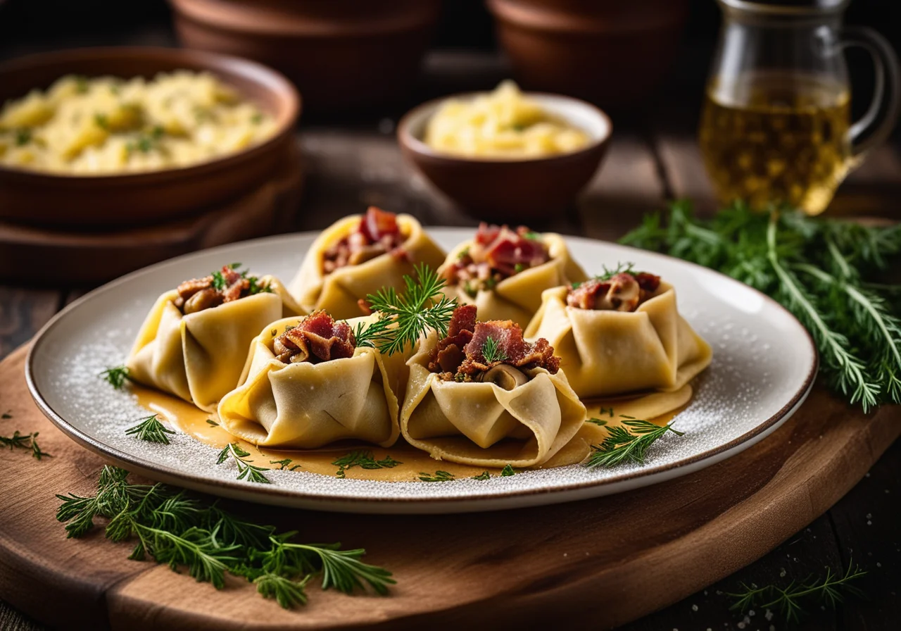Ukrainian-Style Stuffed Pasta Pockets