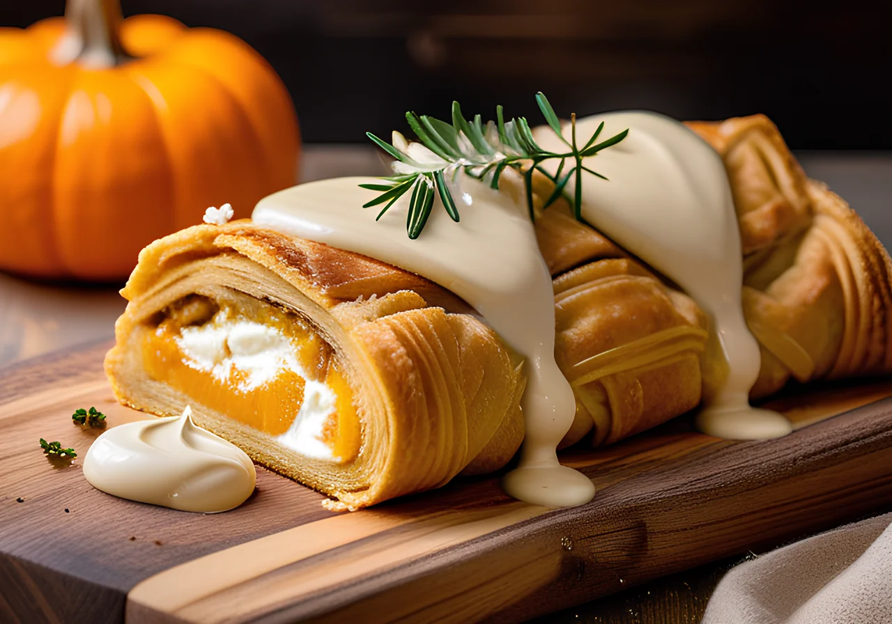 Pumpkin Cream Cheese Strudel