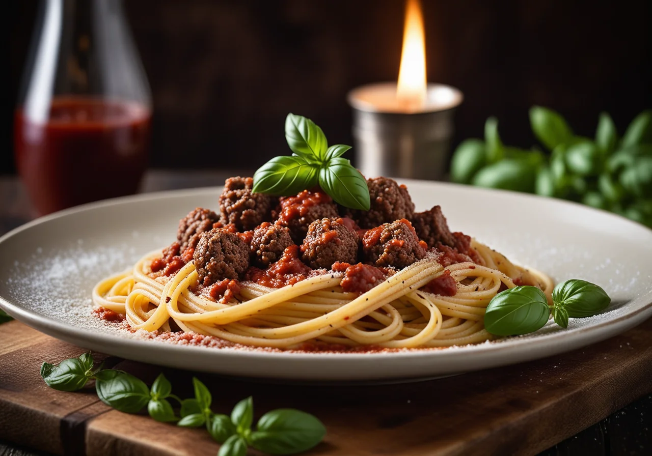 Spaghetti with Ground Meat Sauce