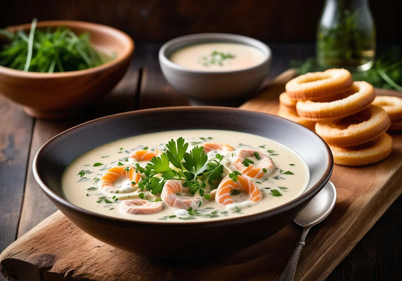 Creamy Trout Soup with Chervil