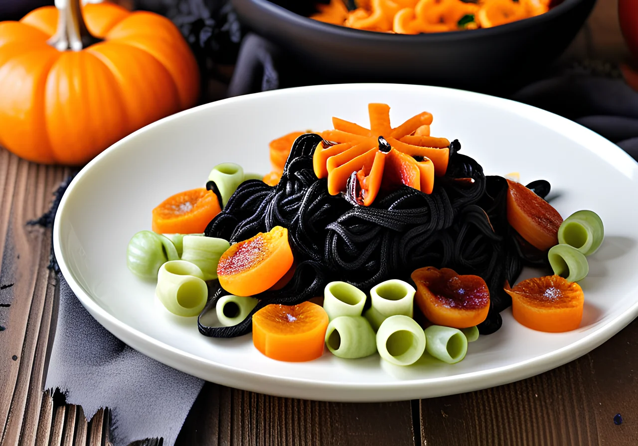 Spooky Halloween Pasta Salad