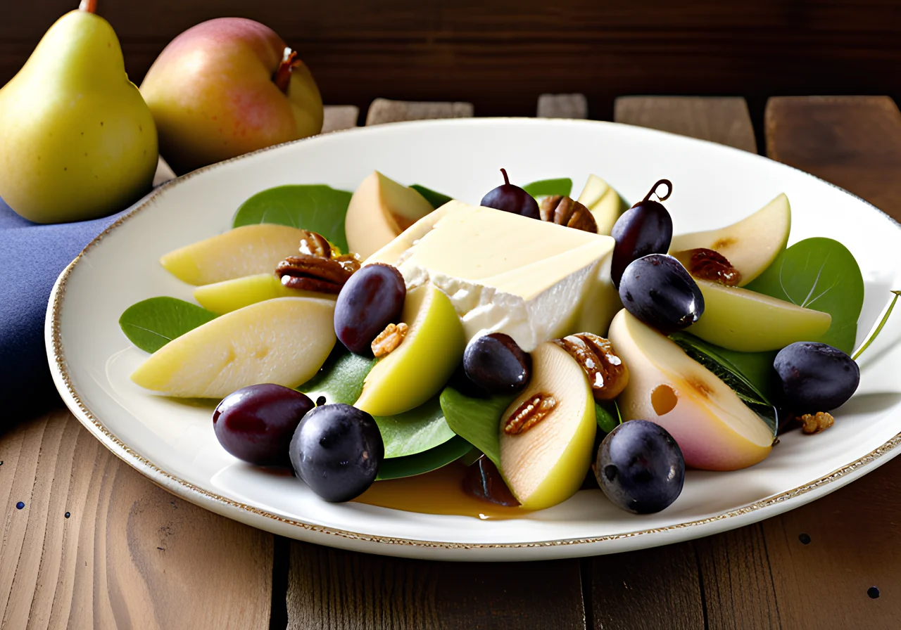 Field Salad with Pear and Brie