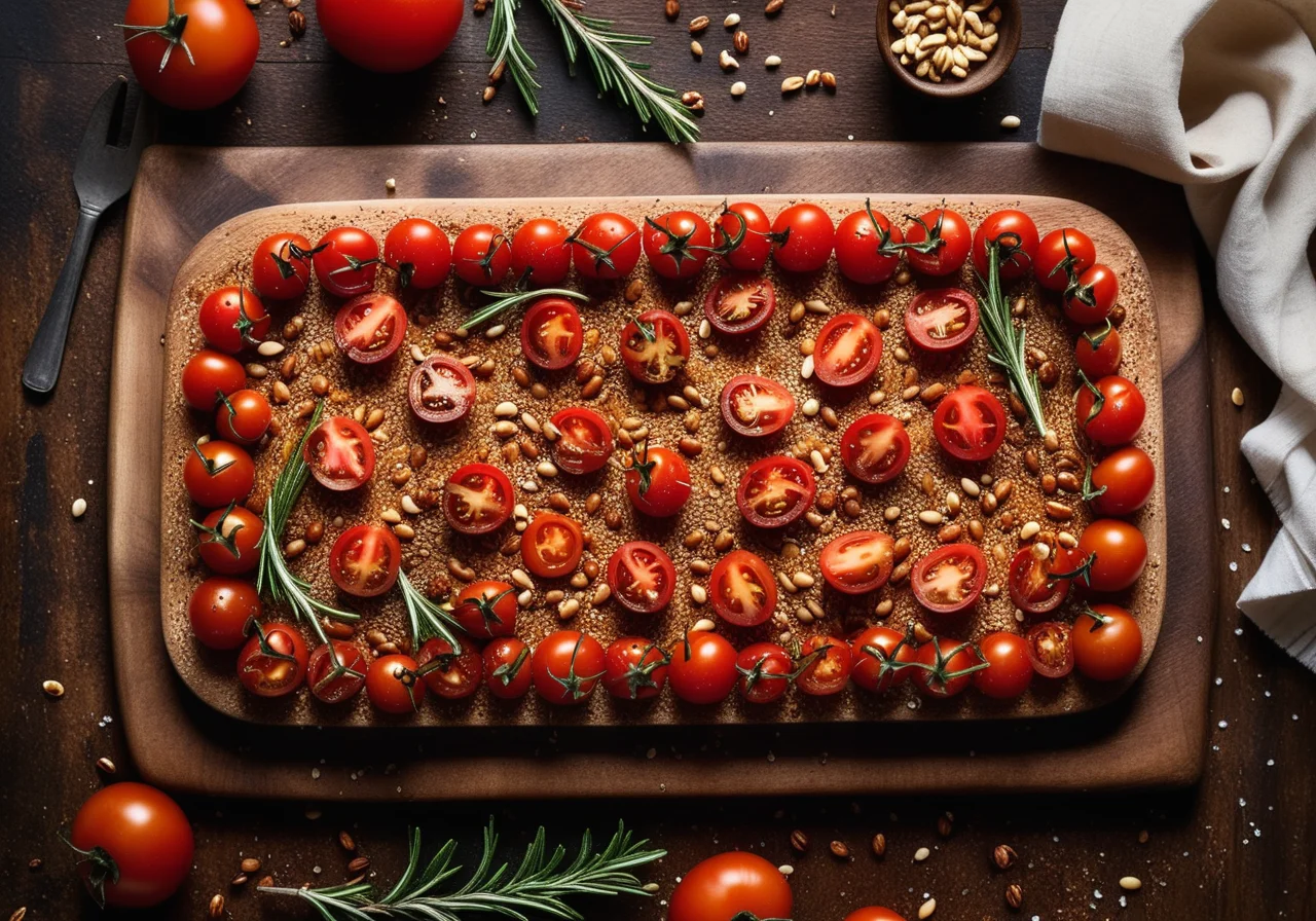 Oven Roasted Tomatoes with Pine Nuts