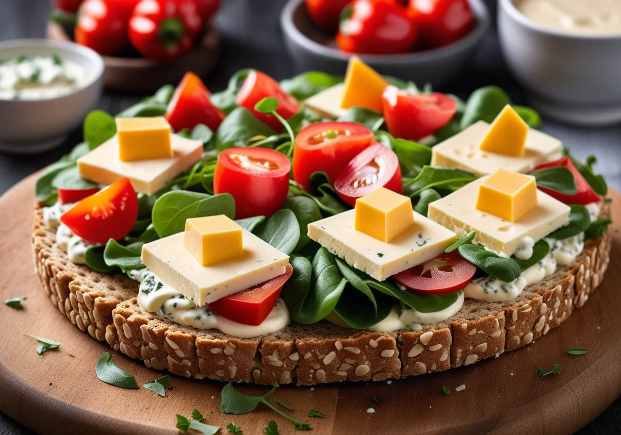 Knäcke with Salmon and Cheese