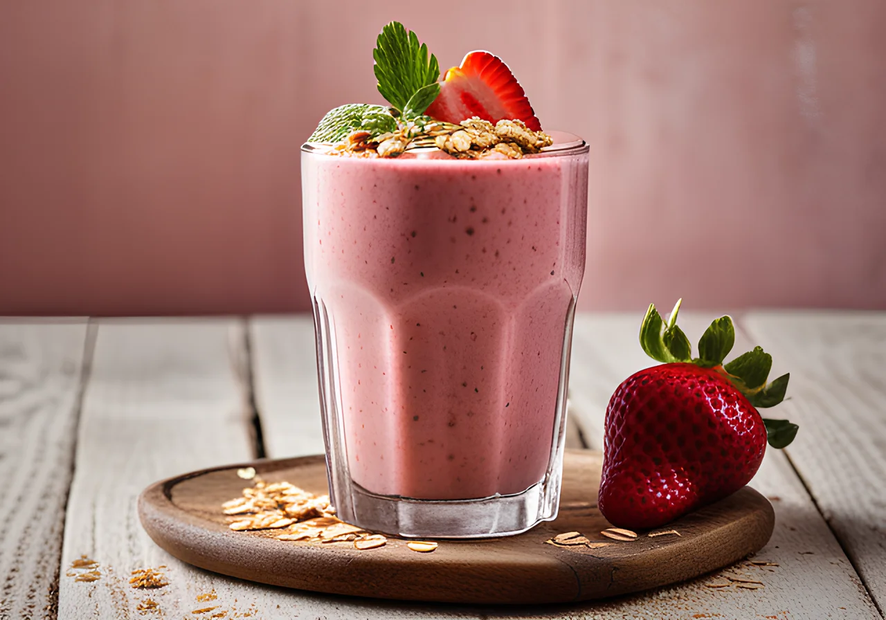 Strawberry Smoothie Oatmeal