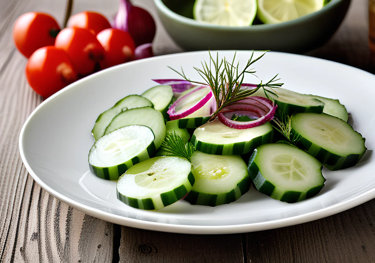 Cucumber Salad with Red Onions