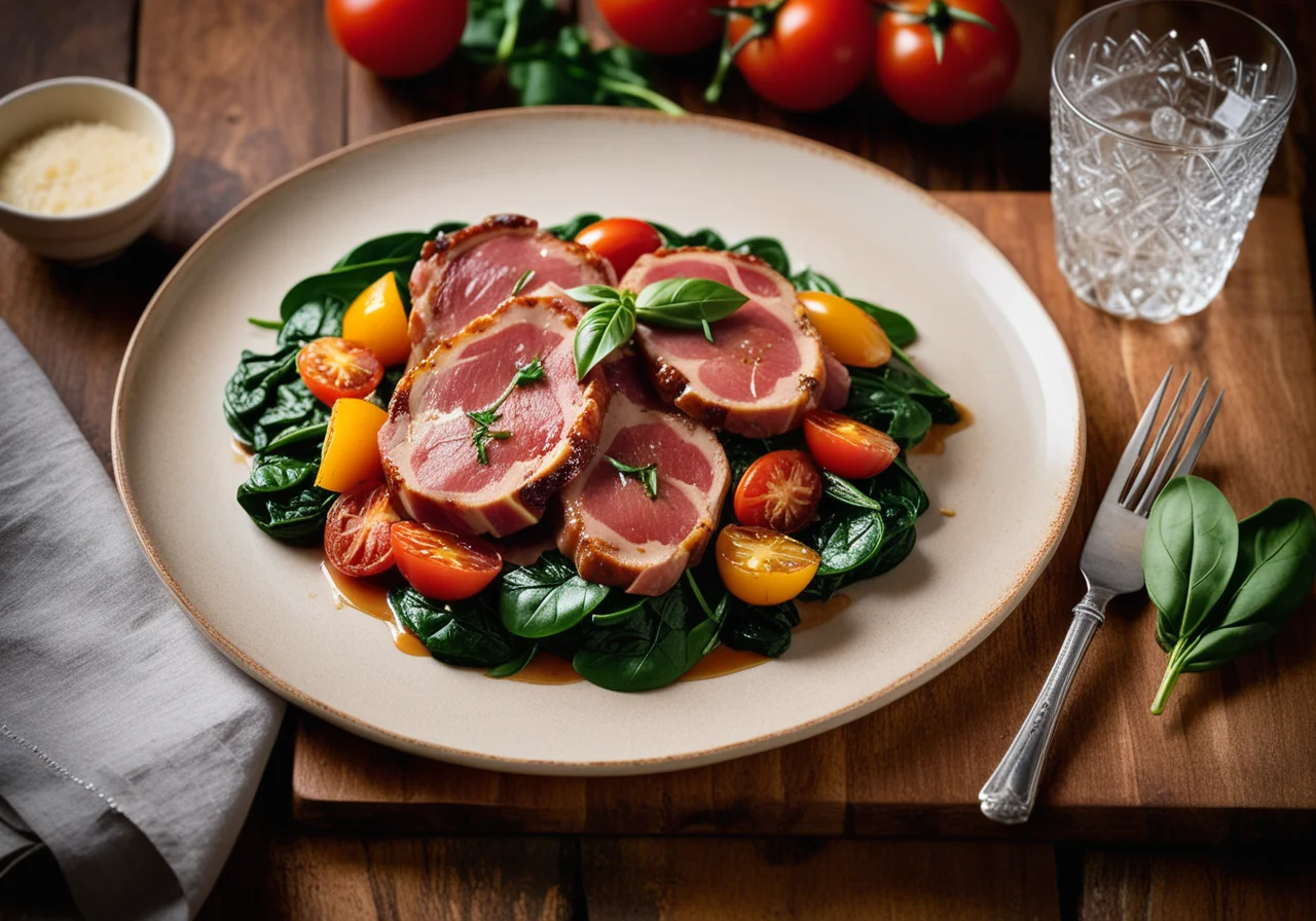 Saltimbocca with Spinach