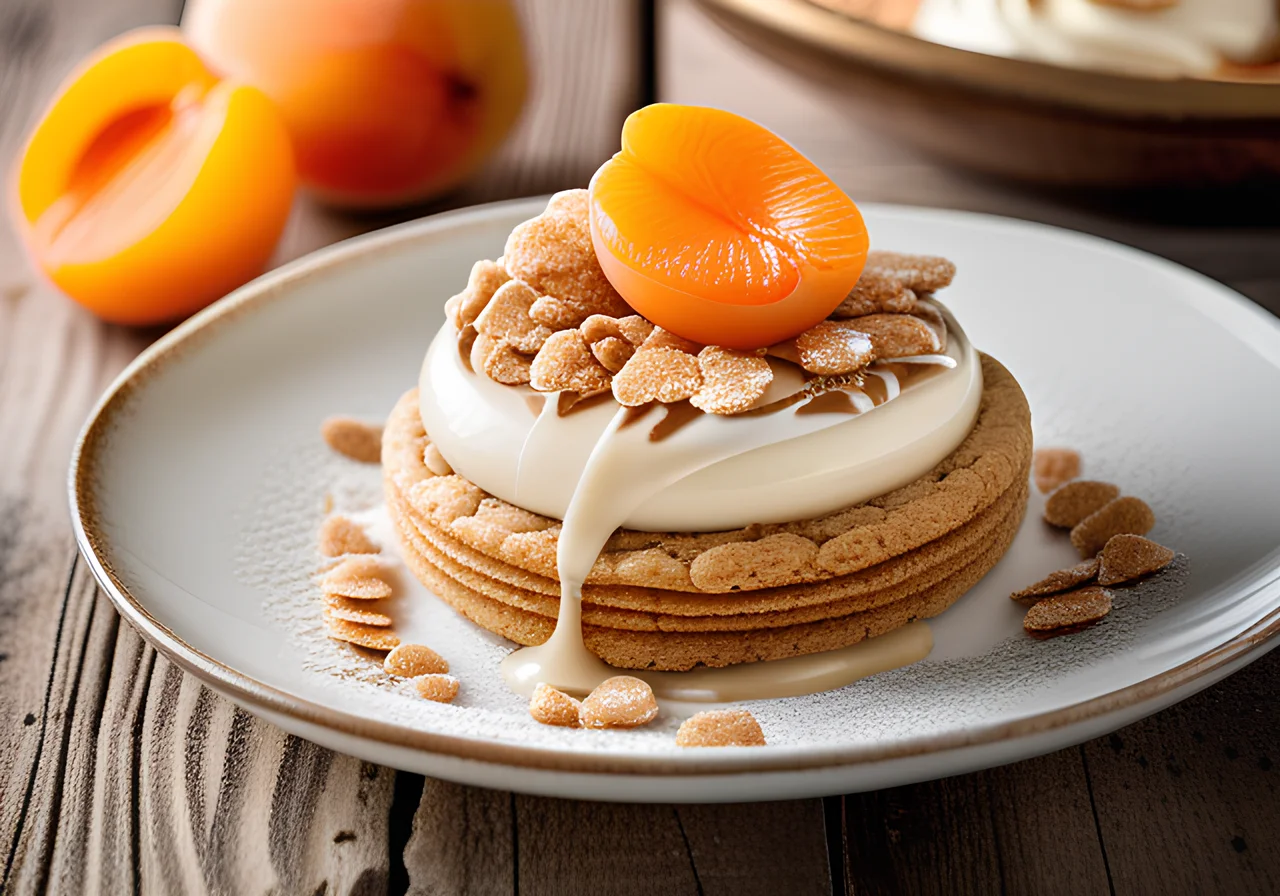 Mascarpone Butter Cookie Dessert with Apricots