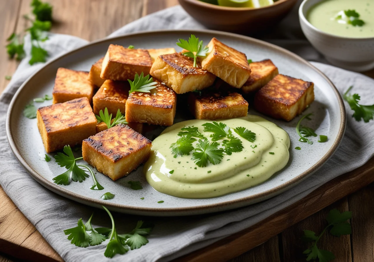 Tofu Sticks with Lime Dip