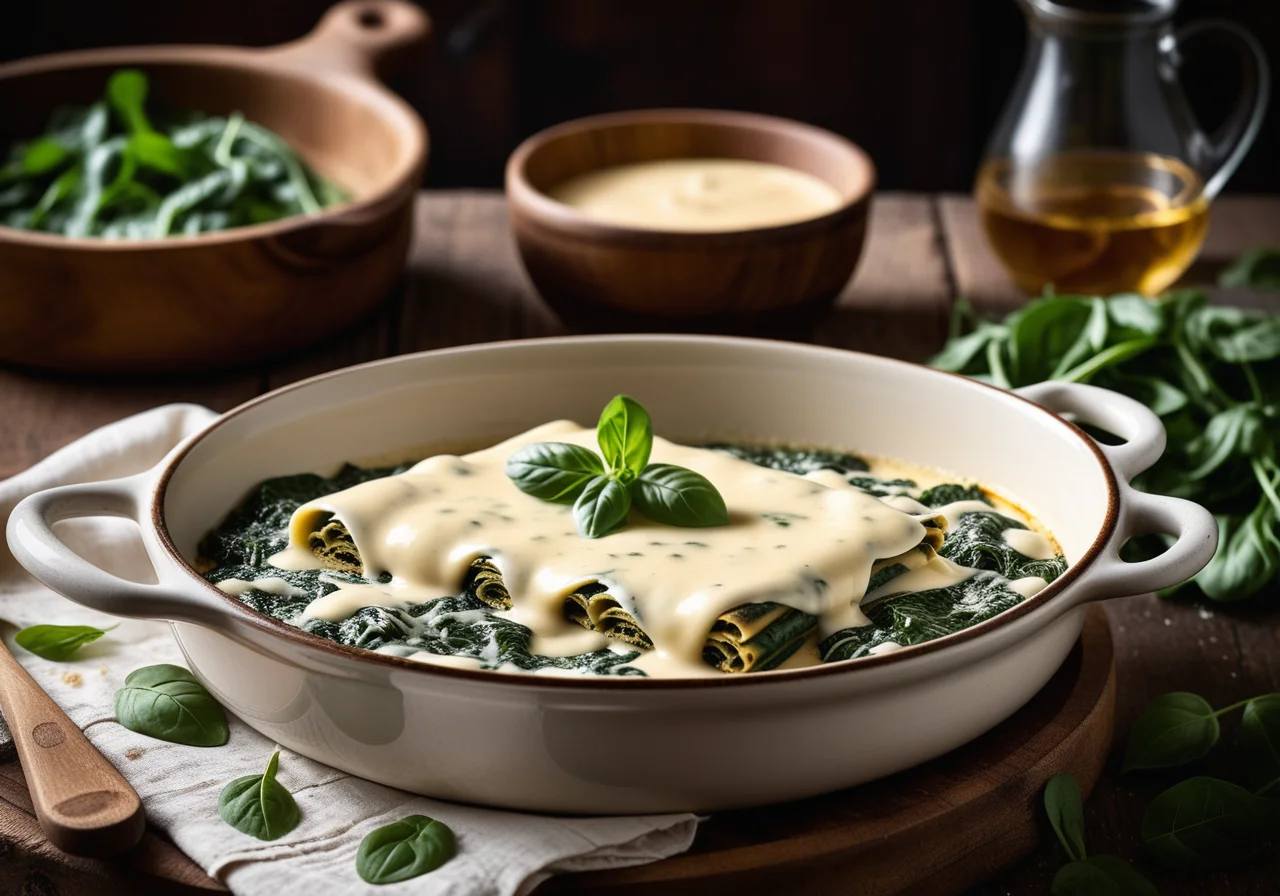 Spinach Cannelloni Casserole