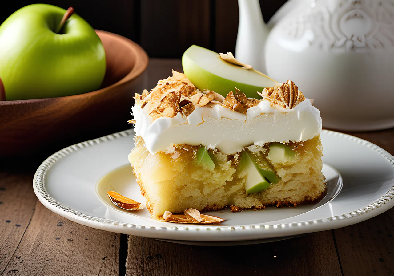 Apple-Coconut Cake with Meringue