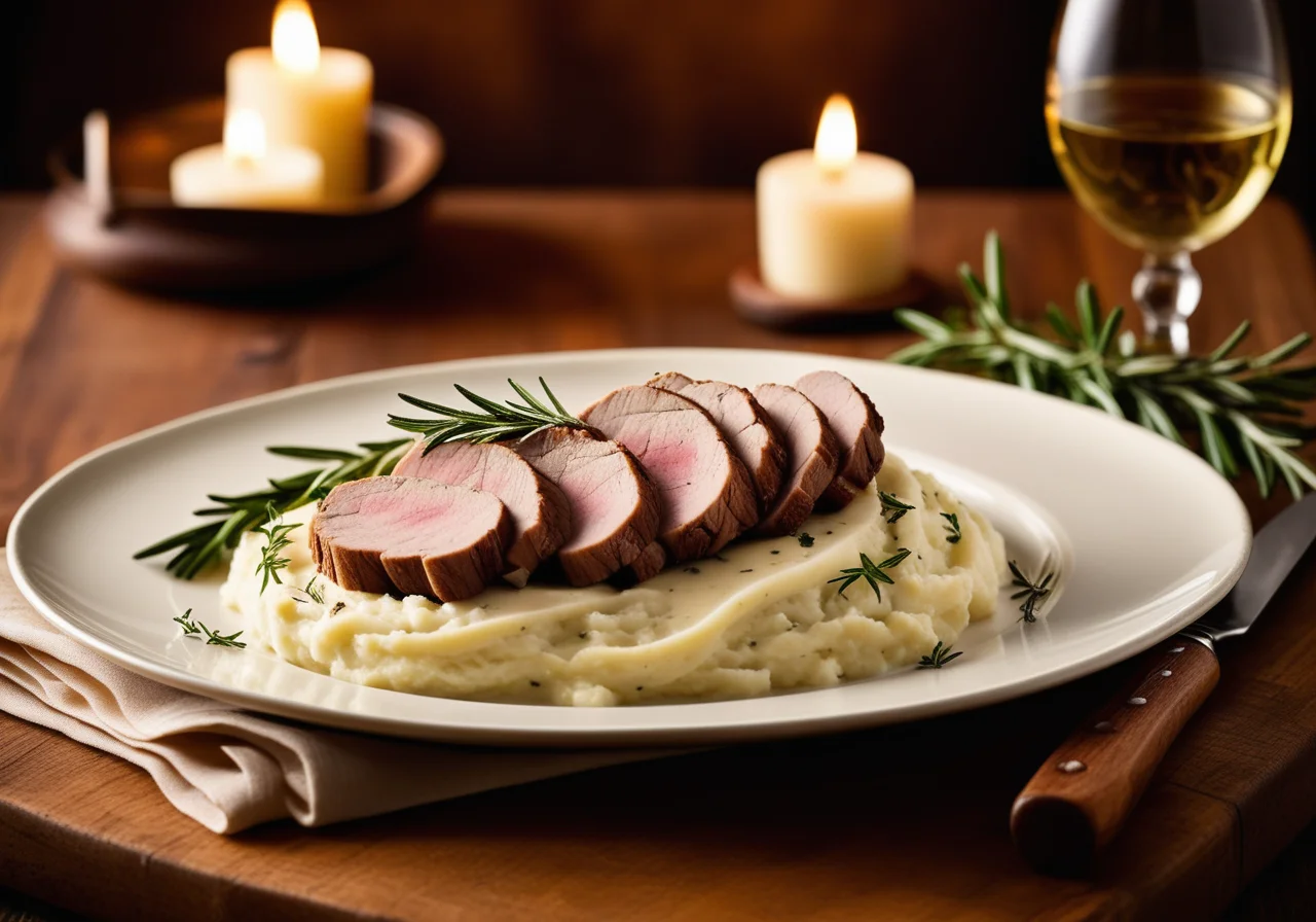 Pork Tenderloin with Mashed Potatoes