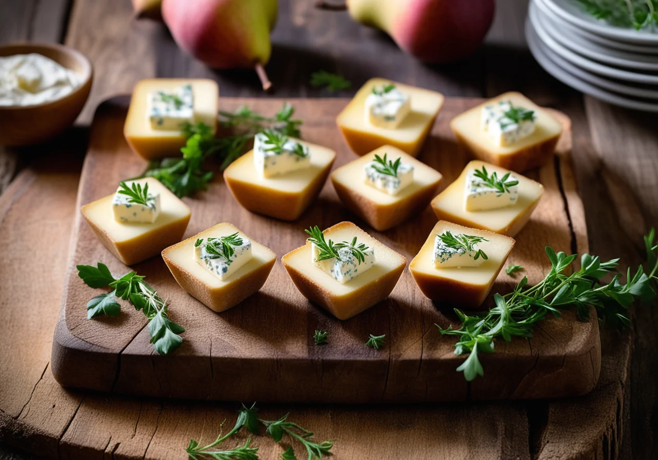 Pear and Cheese Bites