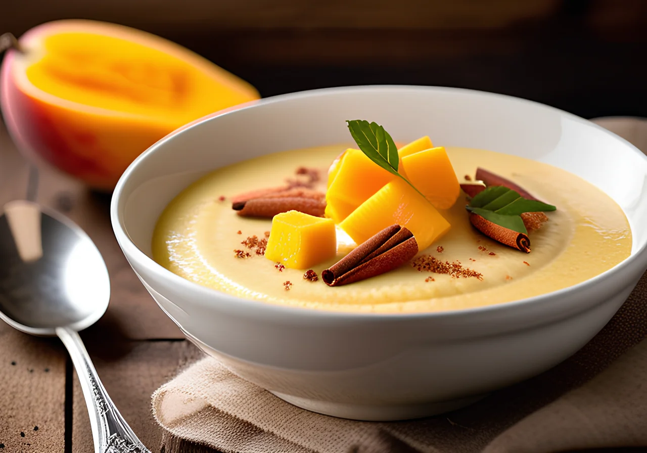 Mango Yogurt Semolina Porridge