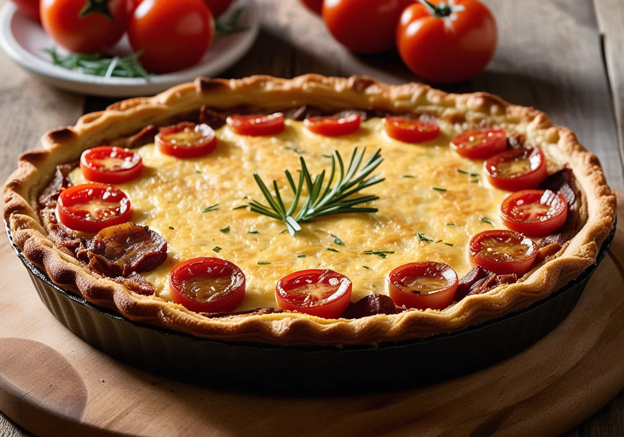 Quiche with Sausage and Tomatoes