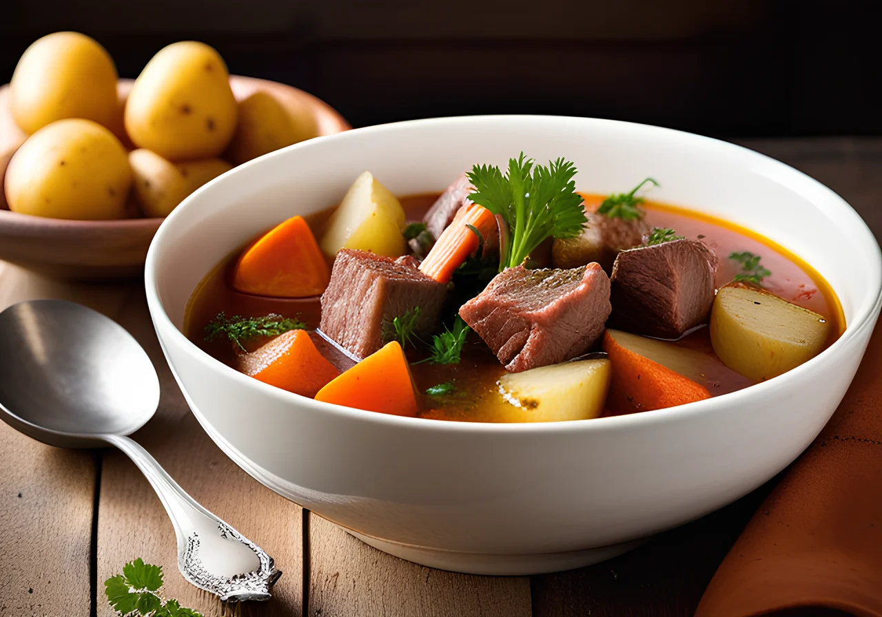 Goulash with Carrots and Kohlrabi