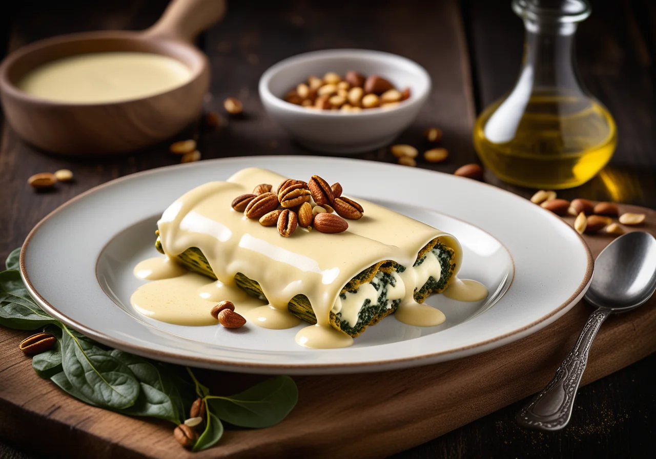 Spinach Cannelloni with Béchamel Sauce