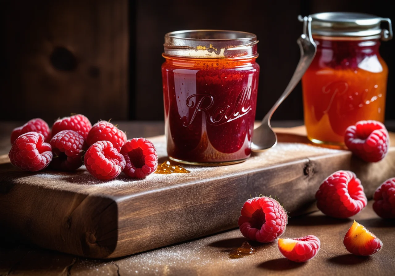Raspberry Jam with Peaches