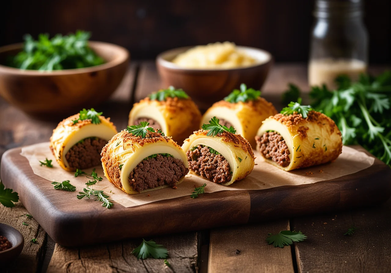 Ground Beef in Potato Crust