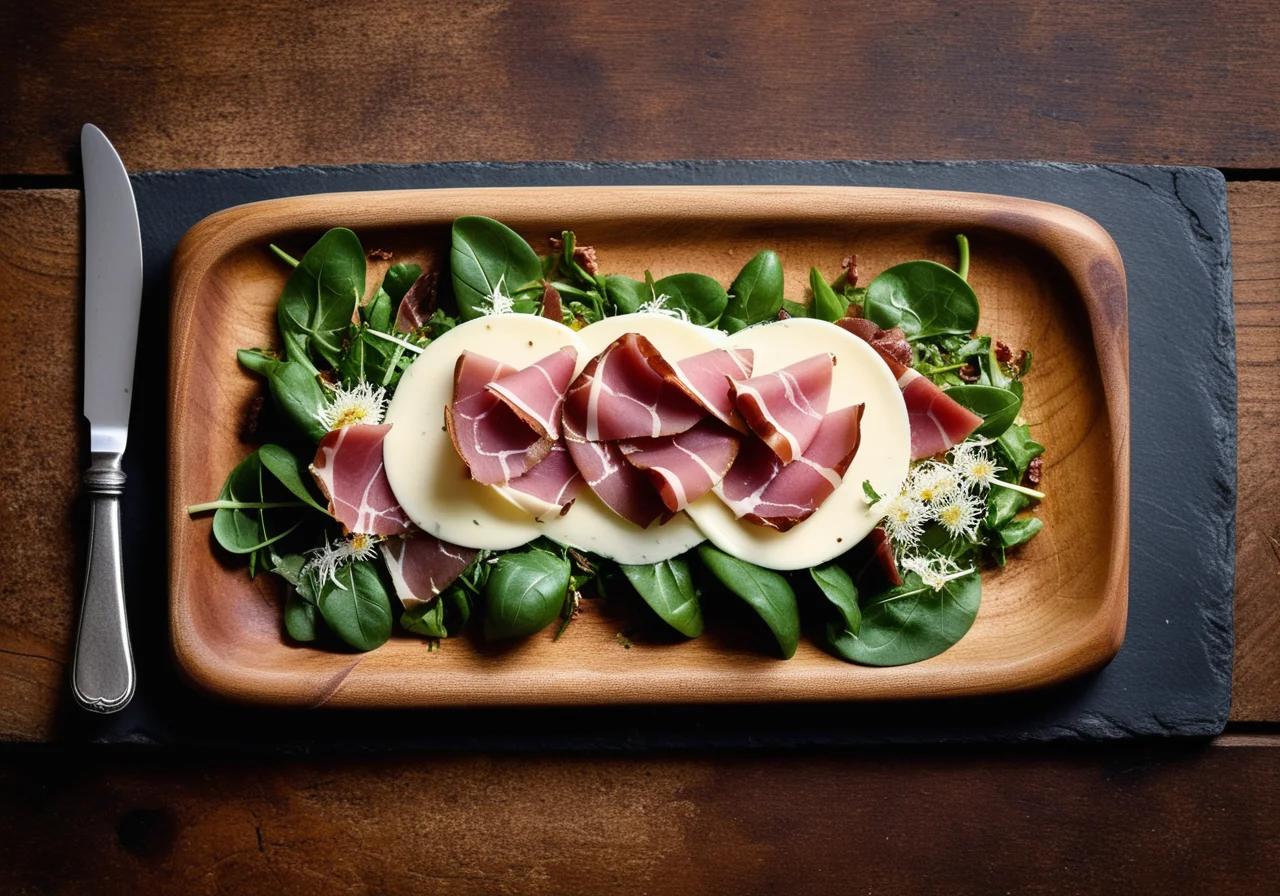 Mixed Salad with Parma Ham and Parmesan
